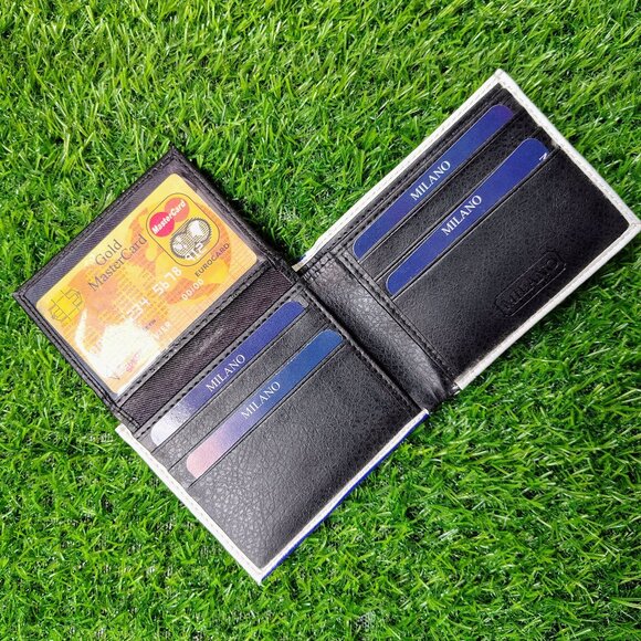 Men's Bifold Leather Wallet, Slim & Thin Credit Card Holder, Gift wallet for him - Picture 2 of 6